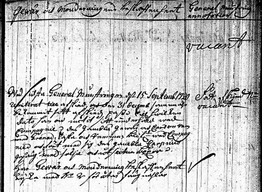 Nils Friskin tiedot Savon ja Savonlinnan läänin jalkaväkirykmentin pääkatselmusrullassa. 172